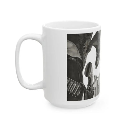 Gunmen Die Sudden, Adventure, May 1957 - White Coffee Mug - Go Mug Yourself