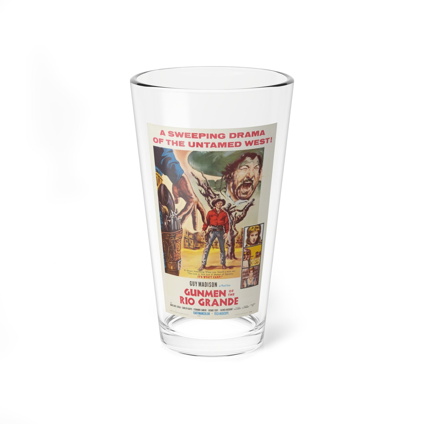 GUNMEN OF THE RIO GRANDE 1964 Movie Poster - Pint Glass 16oz-16oz-Go Mug Yourself