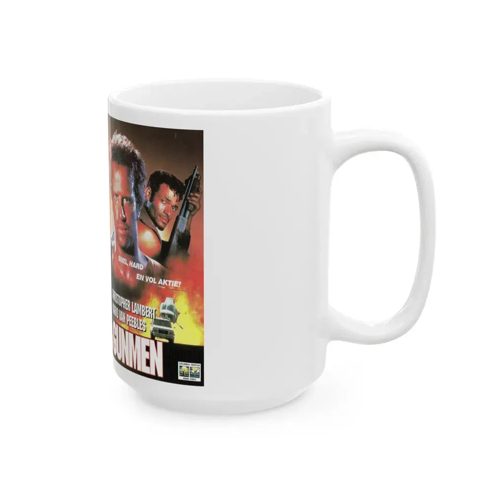 GUNMEN (VHS COVER) - White Coffee Mug - Go Mug Yourself