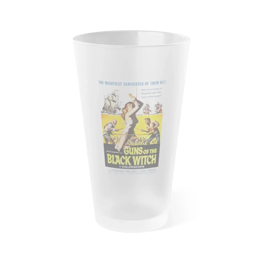 GUNS OF THE BLACK WITCH 1961 Movie Poster - Frosted Pint Glass 16oz 16oz Frosted - Go Mug Yourself