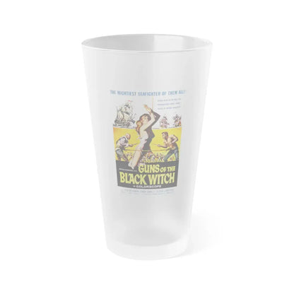GUNS OF THE BLACK WITCH 1961 Movie Poster - Frosted Pint Glass 16oz 16oz Frosted - Go Mug Yourself
