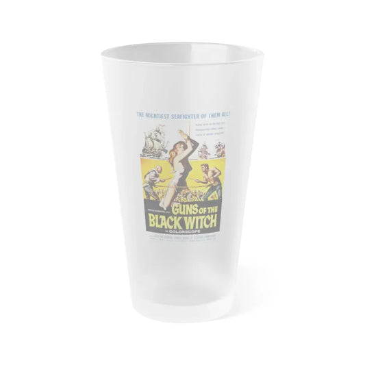 GUNS OF THE BLACK WITCH 1961 Movie Poster - Frosted Pint Glass 16oz 16oz Frosted - Go Mug Yourself