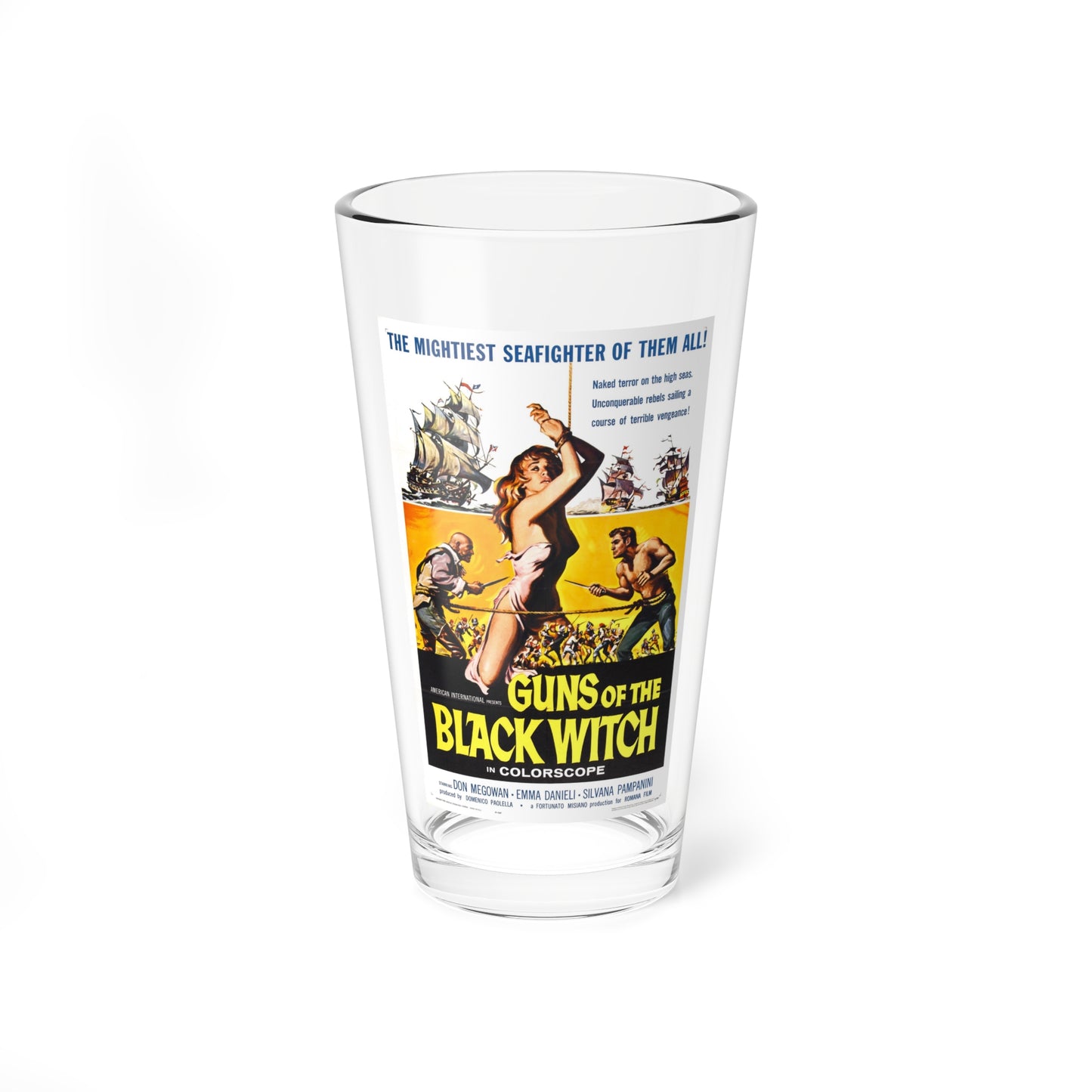 GUNS OF THE BLACK WITCH 1961 Movie Poster - Pint Glass 16oz-16oz-Go Mug Yourself