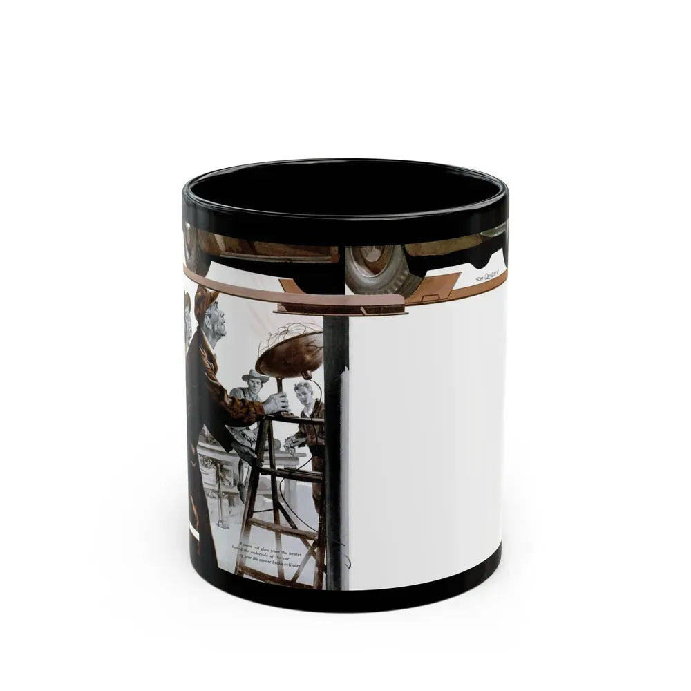 Gus and the Bewitched Brakes, Popular Science, May 1950 - Black Coffee Mug 11oz - Go Mug Yourself