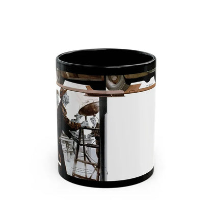 Gus and the Bewitched Brakes, Popular Science, May 1950 - Black Coffee Mug 11oz - Go Mug Yourself