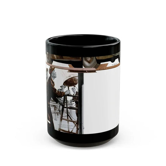 Gus and the Bewitched Brakes, Popular Science, May 1950 - Black Coffee Mug 15oz - Go Mug Yourself