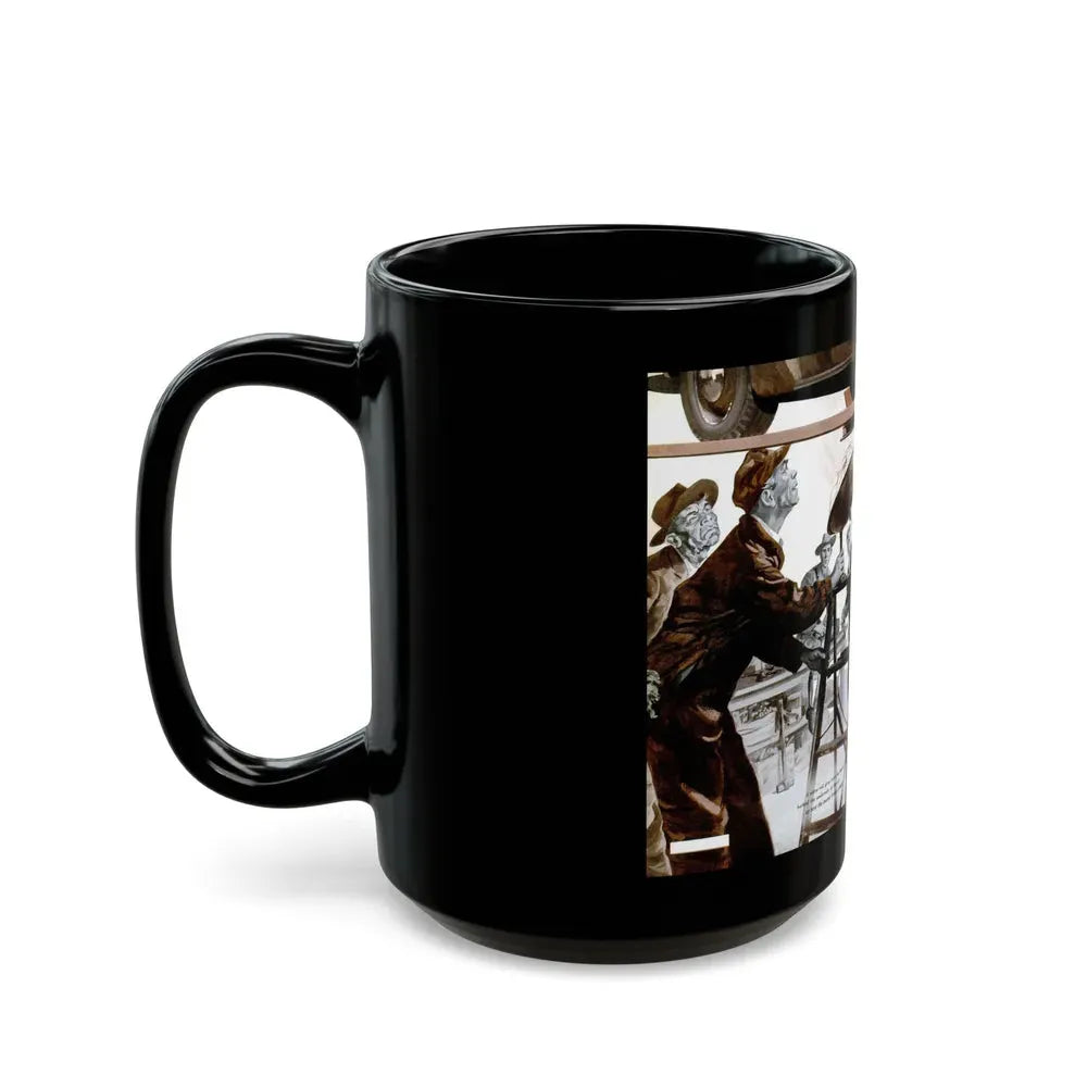 Gus and the Bewitched Brakes, Popular Science, May 1950 - Black Coffee Mug - Go Mug Yourself