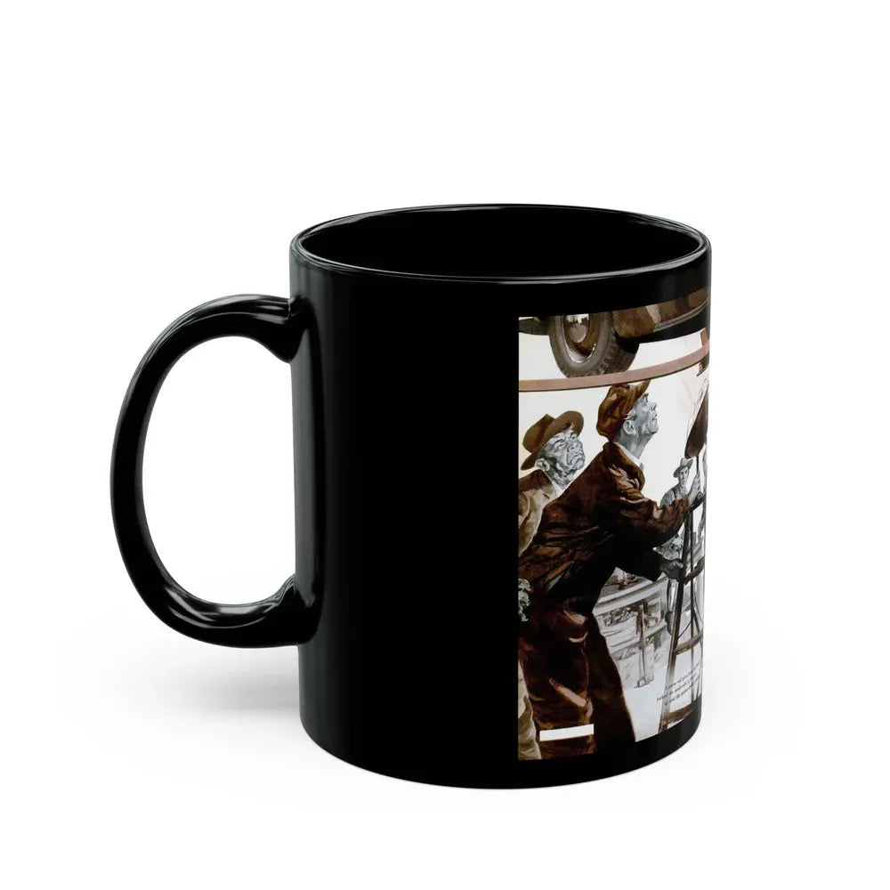 Gus and the Bewitched Brakes, Popular Science, May 1950 - Black Coffee Mug - Go Mug Yourself