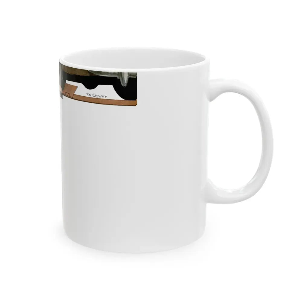 Gus and the Bewitched Brakes, Popular Science, May 1950 - White Coffee Mug - Go Mug Yourself