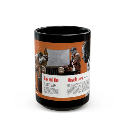 Gus and the Miracle Jeep, Popular Science, August 1950 - Black Coffee Mug-15oz-Go Mug Yourself