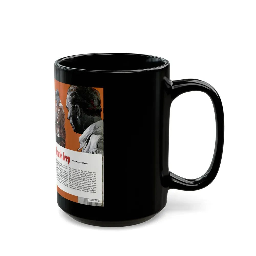 Gus and the Miracle Jeep, Popular Science, August 1950 - Black Coffee Mug - Go Mug Yourself