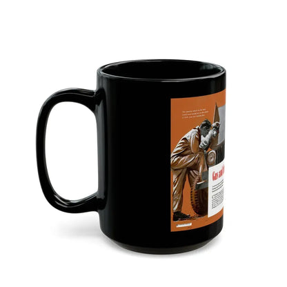 Gus and the Miracle Jeep, Popular Science, August 1950 - Black Coffee Mug - Go Mug Yourself