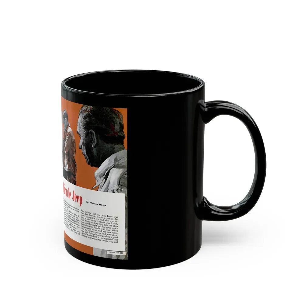 Gus and the Miracle Jeep, Popular Science, August 1950 - Black Coffee Mug - Go Mug Yourself