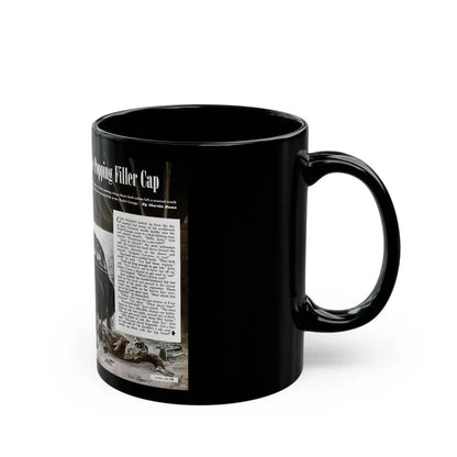 Gus and the Popping Filler Cap, Popular Science, March 1950 - Black Coffee Mug - Go Mug Yourself