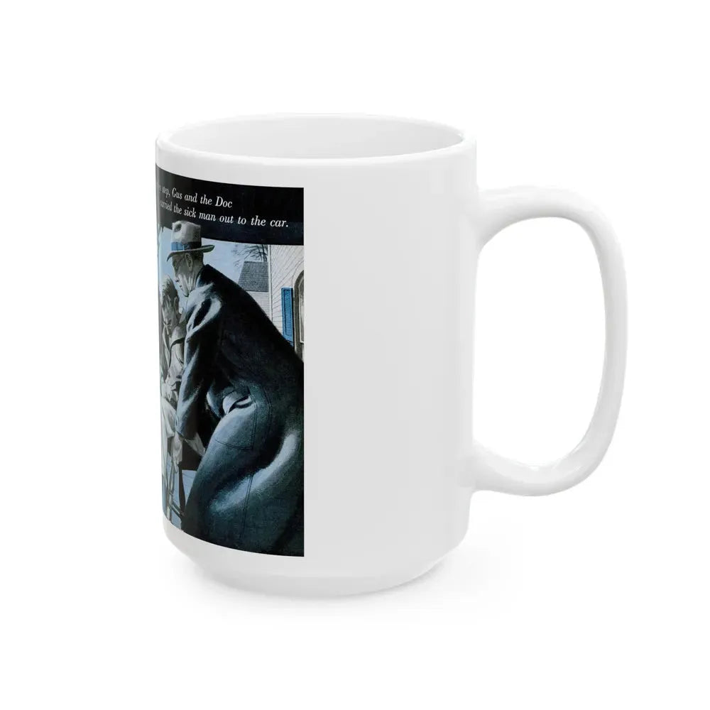 Gus Answers an Ambulance Call, Popular Science, December 1953 - White Coffee Mug - Go Mug Yourself