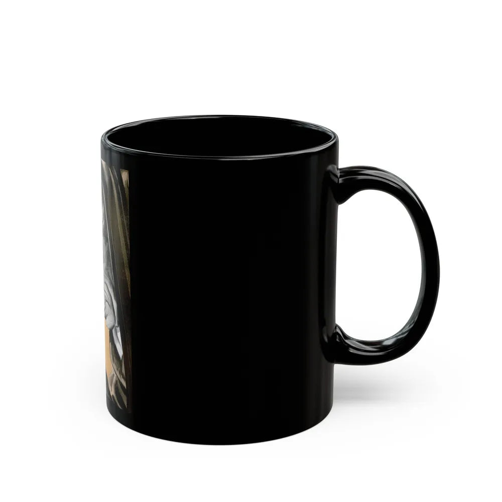 Gus Closes a Sticky Case, Popular Science, 1954 - Black Coffee Mug-Go Mug Yourself