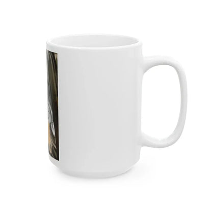 Gus Closes a Sticky Case, Popular Science, 1954 - White Coffee Mug - Go Mug Yourself