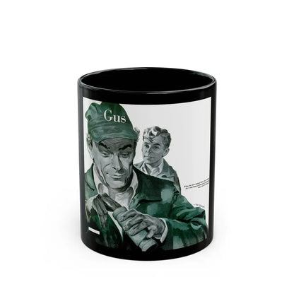 Gus Cools a Hot Engine, Popular Science, June 1950 - Black Coffee Mug 11oz - Go Mug Yourself