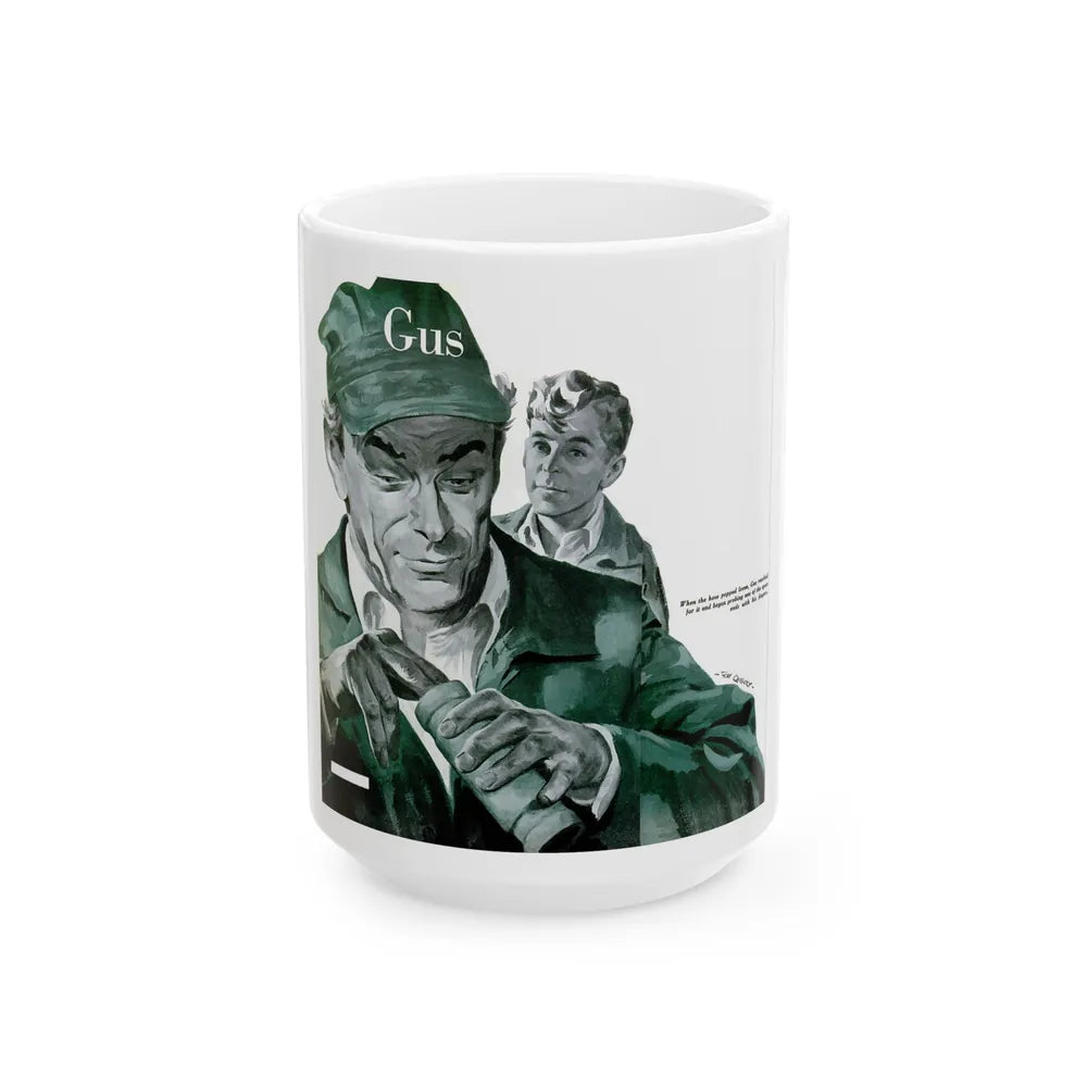 Gus Cools a Hot Engine, Popular Science, June 1950 - White Coffee Mug-15oz-Go Mug Yourself