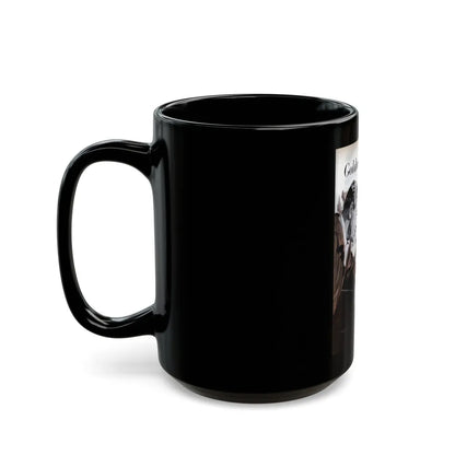 Gus Finds a Golden Thread, Popular Science, 1953 - Black Coffee Mug-Go Mug Yourself