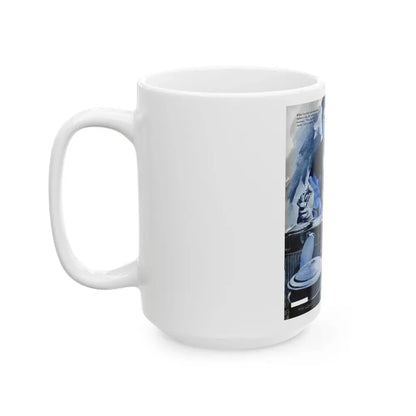 Gus Fixes the Local Scrooge, Popular Science, December 1950 - White Coffee Mug - Go Mug Yourself