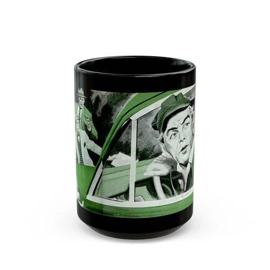 Gus Gets the Pitch, Popular Science, October 1952 - Black Coffee Mug 15oz - Go Mug Yourself