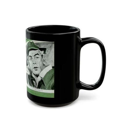 Gus Gets the Pitch, Popular Science, October 1952 - Black Coffee Mug-Go Mug Yourself