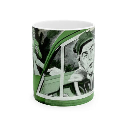 Gus Gets the Pitch, Popular Science, October 1952 - White Coffee Mug 11oz - Go Mug Yourself