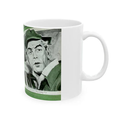 Gus Gets the Pitch, Popular Science, October 1952 - White Coffee Mug - Go Mug Yourself
