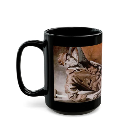 Gus Parlays a Pair of Hunches, Popular Science, February 1951 - Black Coffee Mug - Go Mug Yourself