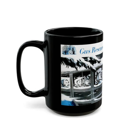 Gus Rescues Ten Little Angels, Popular Science, December 1952 - Black Coffee Mug - Go Mug Yourself