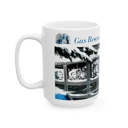 Gus Rescues Ten Little Angels, Popular Science, December 1952 - White Coffee Mug - Go Mug Yourself
