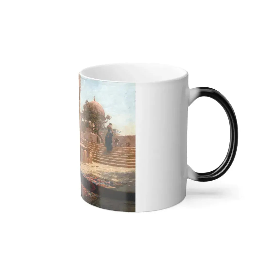 Gustav Bauernfeind (1848-1904) Sentinel at the Entrance to the Temple Mount, Jerusalem - Oil on Panel 1883 - Color Changing Mug 11oz - Go Mug Yourself