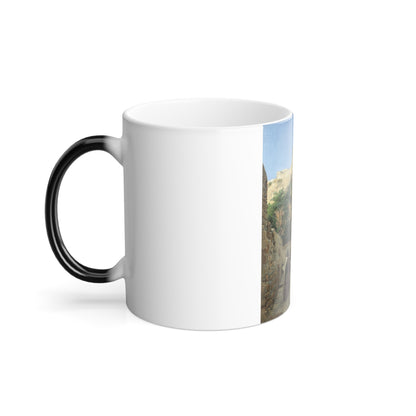 Gustav Bauernfeind (1848-1904) The Wailing Wall Jerusalem Oil on Canvas Laid Down On Panel - Color Changing Mug 11oz-Go Mug Yourself