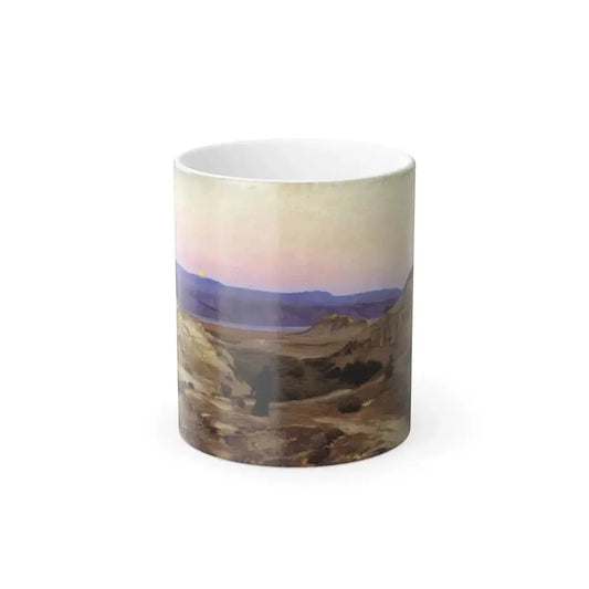 Gustav Bauernfeind (1848-1904) totes meer mit moabitergebirge, abendstimmung - Color Changing Mug 11oz 11oz - Go Mug Yourself