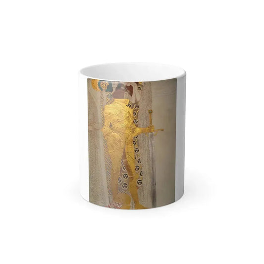 Gustav Klimt (1862-1918) Beethoven Frieze%3a The Golden Knight - 1901 - Color Changing Mug 11oz 11oz - Go Mug Yourself