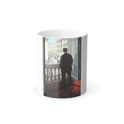 Gustave Caillebotte (1848-1894) A Young Man at His Window - Oil on canvas 1875 - Color Changing Mug 11oz 11oz - Go Mug Yourself
