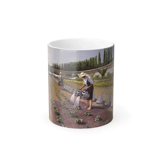 Gustave Caillebotte (1848-1894) The Gardeners - Oil on canvas 1875-1877 - Color Changing Mug 11oz 11oz - Go Mug Yourself