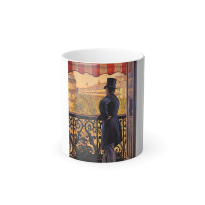 Gustave Caillebotte (1848-1894) The Man on the Balcony - Oil on canvas 1880 - Color Changing Mug 11oz-11oz-Go Mug Yourself