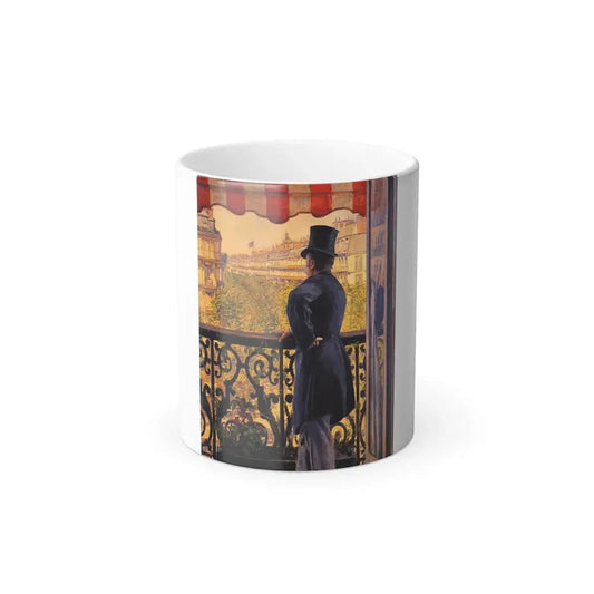 Gustave Caillebotte (1848-1894) The Man on the Balcony - Oil on canvas 1880 - Color Changing Mug 11oz 11oz - Go Mug Yourself