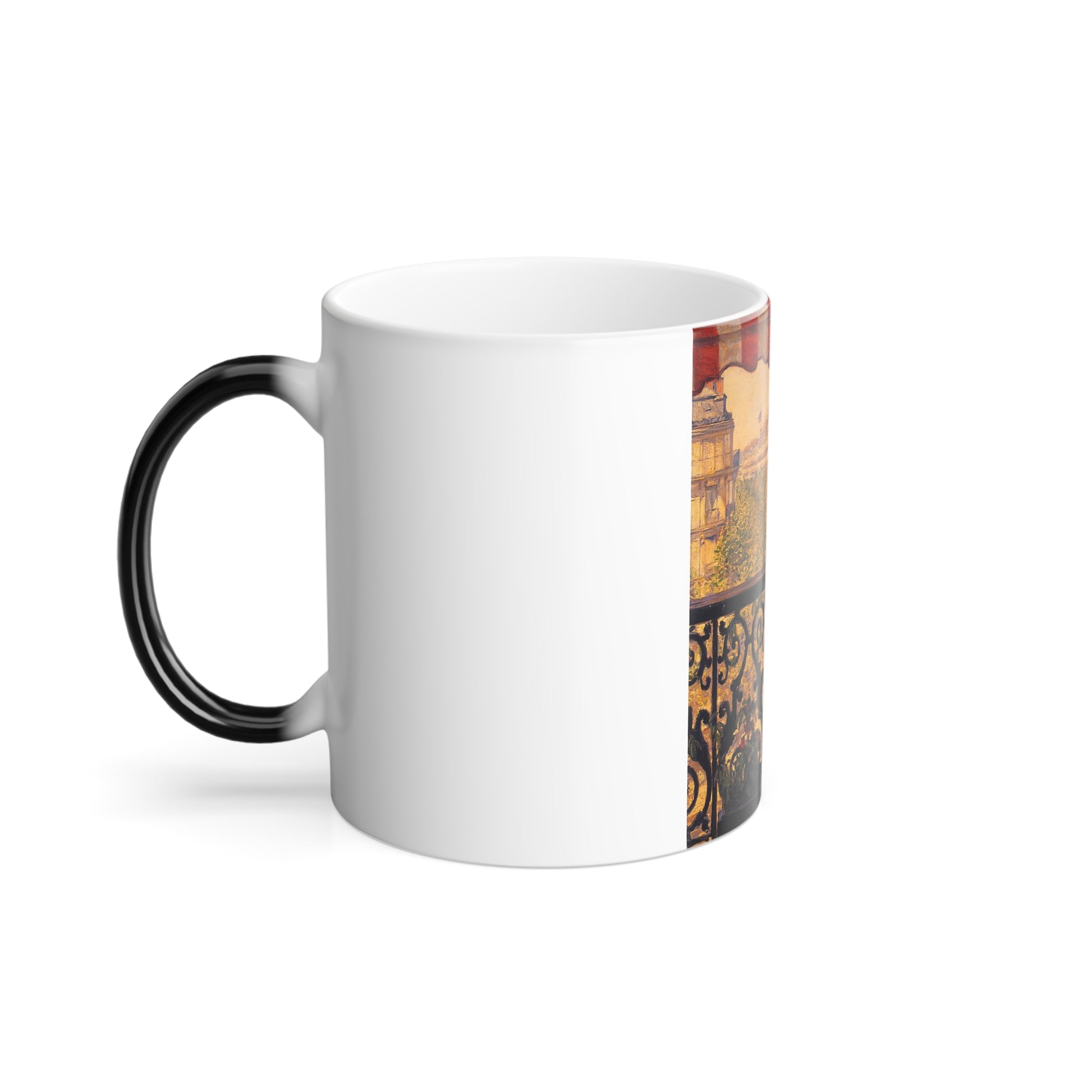 Gustave Caillebotte (1848-1894) The Man on the Balcony - Oil on canvas 1880 - Color Changing Mug 11oz-Go Mug Yourself