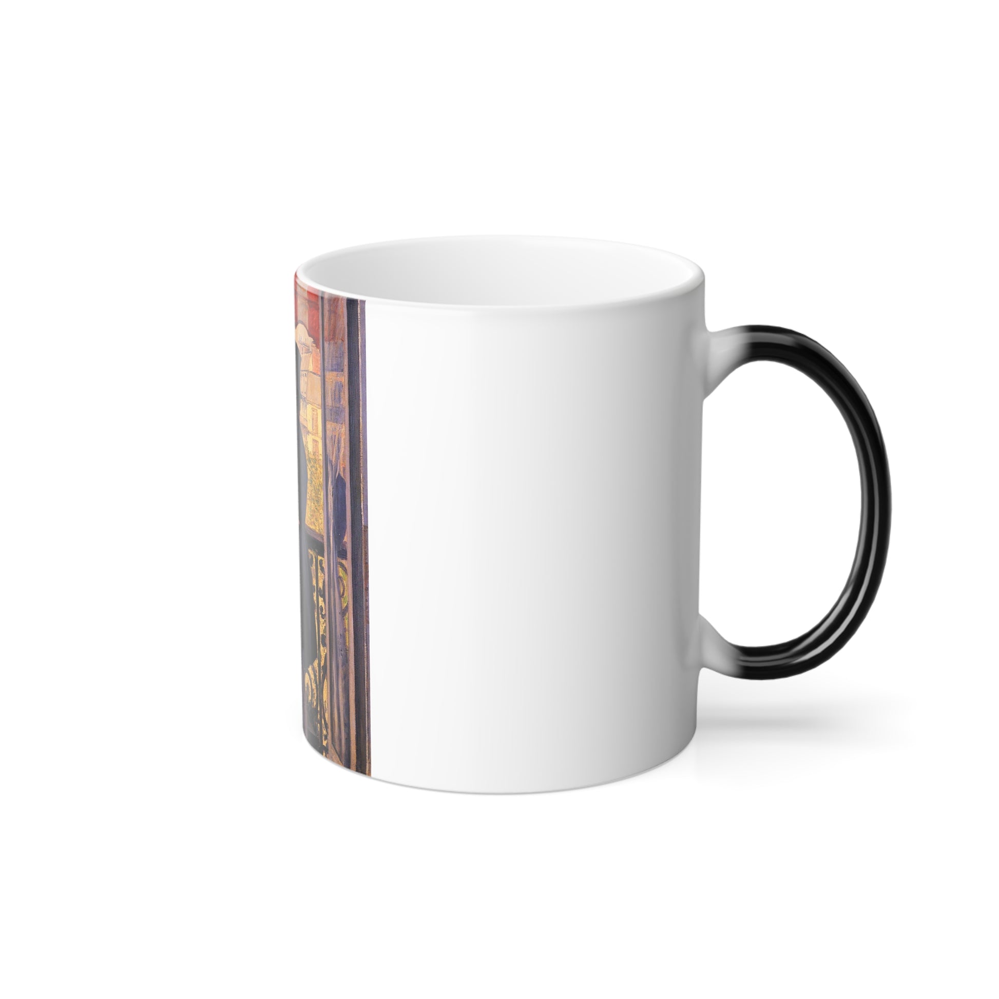 Gustave Caillebotte (1848-1894) The Man on the Balcony - Oil on canvas 1880 - Color Changing Mug 11oz-Go Mug Yourself