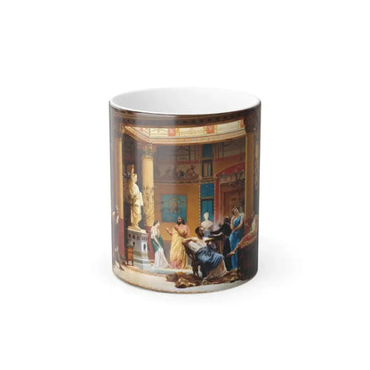 Gustave Clarence Rodolphe Boulanger (1824-1888) Rehearsal of the Flute Player and the Wife of Diomedes --0 - Color Changing Mug 11oz 11oz - Go Mug Yourself