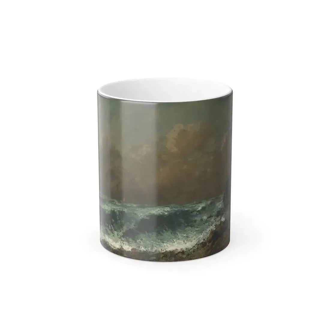 Gustave Courbet (1819-1877) La Vague - oil on canvas laid down on panel - Color Changing Mug 11oz 11oz - Go Mug Yourself