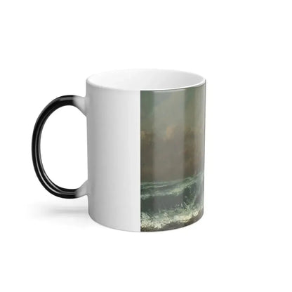 Gustave Courbet (1819-1877) La Vague - oil on canvas laid down on panel - Color Changing Mug 11oz - Go Mug Yourself