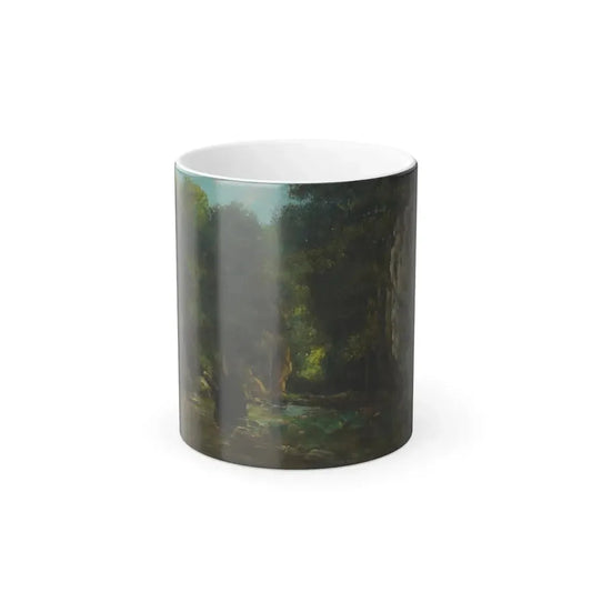Gustave Courbet (1819-1877) Le Puits Noir (Les Gorges de la Loue) - oil on canvas - Color Changing Mug 11oz 11oz - Go Mug Yourself