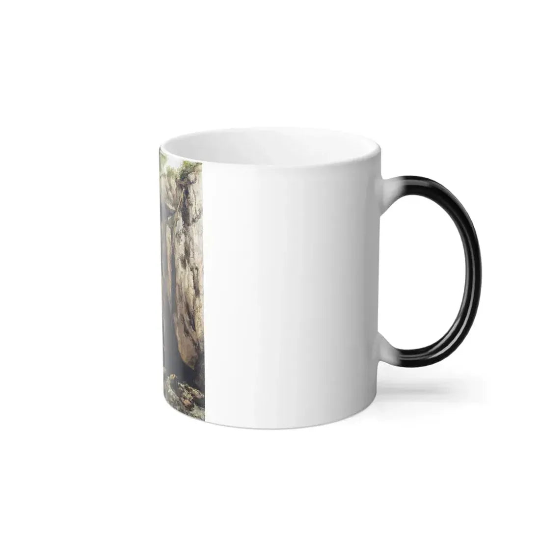 Gustave Courbet (1819-1877 ) The Chasm at Conches - 1864 - Color Changing Mug 11oz - Go Mug Yourself