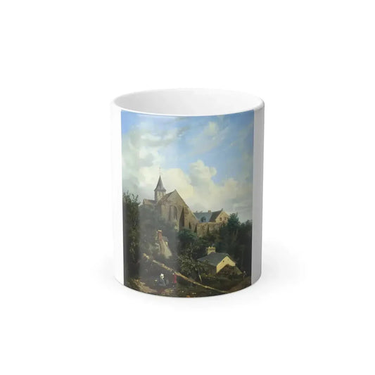 Gustave Leprince (1810-1837) View of the Graville Priory - Oil on Canvas - Color Changing Mug 11oz 11oz - Go Mug Yourself