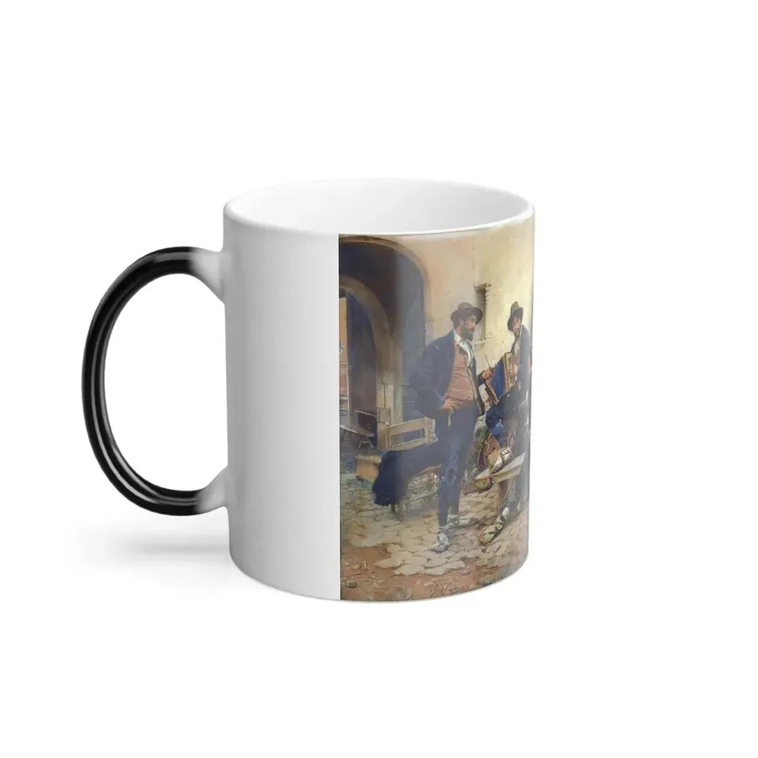 Gustavo Simoni (1846-1926) At the Tavern - Watercolor and Gouache on Paper Mounted to Canvas 1901 - Color Changing Mug 11oz - Go Mug Yourself