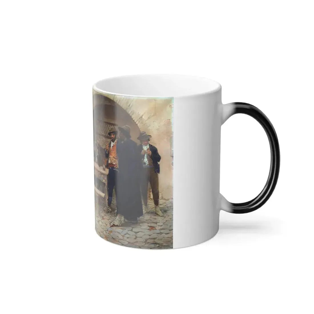 Gustavo Simoni (1846-1926) At the Tavern - Watercolor and Gouache on Paper Mounted to Canvas 1901 - Color Changing Mug 11oz - Go Mug Yourself